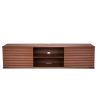 VEVOR Floating TV Stand, 60" Wall Mount Entertainment Center with Adjustable Shelf & Sliding Doors