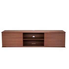 VEVOR Floating TV Stand, 60" Wall Mount Entertainment Center with Adjustable Shelf & Sliding Doors