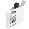 Small Bathroom Storage Cabinet Slim Wooden Toilet Floor Organizer with Drawers White