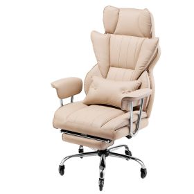 VEVOR Executive Office Chair with Footrest, 400lb Capacity Office Chair with Lumbar Pillow & Removable Armrests, Heavy Duty Ergonomic Chair