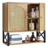 VEVOR Bathroom Wall Cabinet, with 2 Doors and Adjustable Shelf, Over the Toilet Storage Medicine Cabinet Wall Mounted