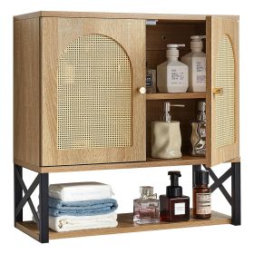 VEVOR Bathroom Wall Cabinet, with 2 Doors and Adjustable Shelf, Over the Toilet Storage Medicine Cabinet Wall Mounted