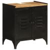 Bathroom Sink Cabinet Black and Natural Mango Wood
