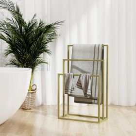 Towel Rack Gold Iron 18.9 x 9.4 x 31.1 in Towel Rack