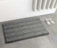 Chenille Bath Rugs Mat for Bathroom Slip-Resistant Shag Extra Soft and Absorbent Bath Rug for Shower Room Machine-Washable Fast Dry (Grey; 60" x 90")