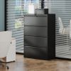 4 Drawer Lateral File Cabinet with Lock – Tall Heavy-Duty Metal Filing Cabinet for Home Office, Space-Saving Wide Storage for Letter/Legal/A4/F4