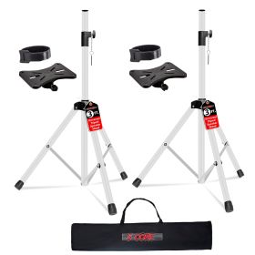 5 Core Speaker Stand 2Pc Adjustable 31 to 36" PA DJ Tripod Stands Heavy Duty w 35mm Pole 132Lb w Bag