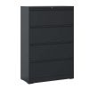 4 Drawer Lateral File Cabinet with Lock – Tall Heavy-Duty Metal Filing Cabinet for Home Office, Space-Saving Wide Storage for Letter/Legal/A4/F4