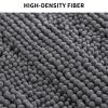 Chenille Bath Rugs Mat for Bathroom Slip-Resistant Shag Extra Soft and Absorbent Bath Rug for Shower Room Machine-Washable Fast Dry (Grey; 60" x 90")