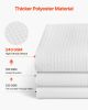 VEVOR White Fabric Shower Curtain, 240 GSM Weighted Waffle Shower Curtains, Polyester Curtain with Rust-Resistant Hooks