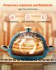 VEVOR Enameled Cast Iron Dutch Oven, 5 Quart Pot for Sourdough Bread Baking, Heavy-Duty Cookware Pan with Lid and Dual Handles