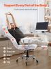 VEVOR Reclining Office Chair with Footrest, Heavy Duty PU Leather Wide Office Chair, Big and Tall Executive Office Chairs with Lumbar Support