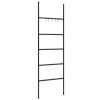 Towel Rack Black Iron Hooks Towel Rack Rectangular Modern