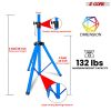 5 Core Speaker Stand Tripod Floor Adjustable Up to 48 Inch DJ Studio Monitor Stands Short Pole Mount - SS HD 1PK SKY BLU 4FT