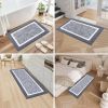 Three-piece bathroom rug set, ultra-fine microfiber long-pile bathroom set, non-slip and super soft mat, highly absorbent, suitable for bathrooms