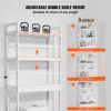 VEVOR Over the Toilet Storage, 3-Tier Adjustable Over Toilet Bathroom Organizer, Bamboo Storage Shelf Rack with 3 Hooks