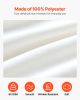 VEVOR Wrap Around Bed Skirt, 15 in Drop, White Dust Ruffle Queen Size, Three Sides Adjustable Bedskirt with Easy Fit Elastic Strap