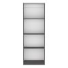 Bookcase Benzoni, Office, Matt Gray / White