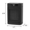 1500W Digital Ceramic Heater with ALCI Plug, Black