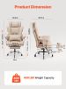 VEVOR Executive Office Chair with Footrest, 400lb Capacity Office Chair with Lumbar Pillow & Removable Armrests, Heavy Duty Ergonomic Chair