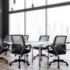Chair MB-5 Ergonomic Mid Back, Height Adjustable, Swivel, Lumbar Support, Mesh Home Office Computer Desk Chair with Armrests, Black