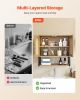 VEVOR Bathroom Wall Cabinet, with 2 Doors and Adjustable Shelf, Over the Toilet Storage Medicine Cabinet Wall Mounted