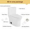 1.1/1.6 GPF Elongated Comfort Height Floor Mounted One-Piece Toilet, CUPC Certified, WaterSense Cetified, Ceramic, White Color, Soft Close Seat
