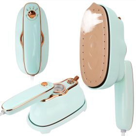 1Pc 1200W Foldable Handheld Clothes Iron Steamer With Wet Dry Ironing Mode Portable Garment Steamer Travel Clothing Wrinkles Remover With Tempera (Option: Blue)