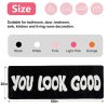 You Look Good Runner Rug Black Bathroom Rug Long Bath Mat Funny Bathroom Decor for Bathtub,Bedroom and Shower,20"x60"