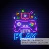 Gaming Bedding Sets for Boys Trippy Gamer Bed Set with Duvet Cover Pillowcases Neon Purple Blue 3 Piece Game Contoller Bedding Set for Kids Teens
